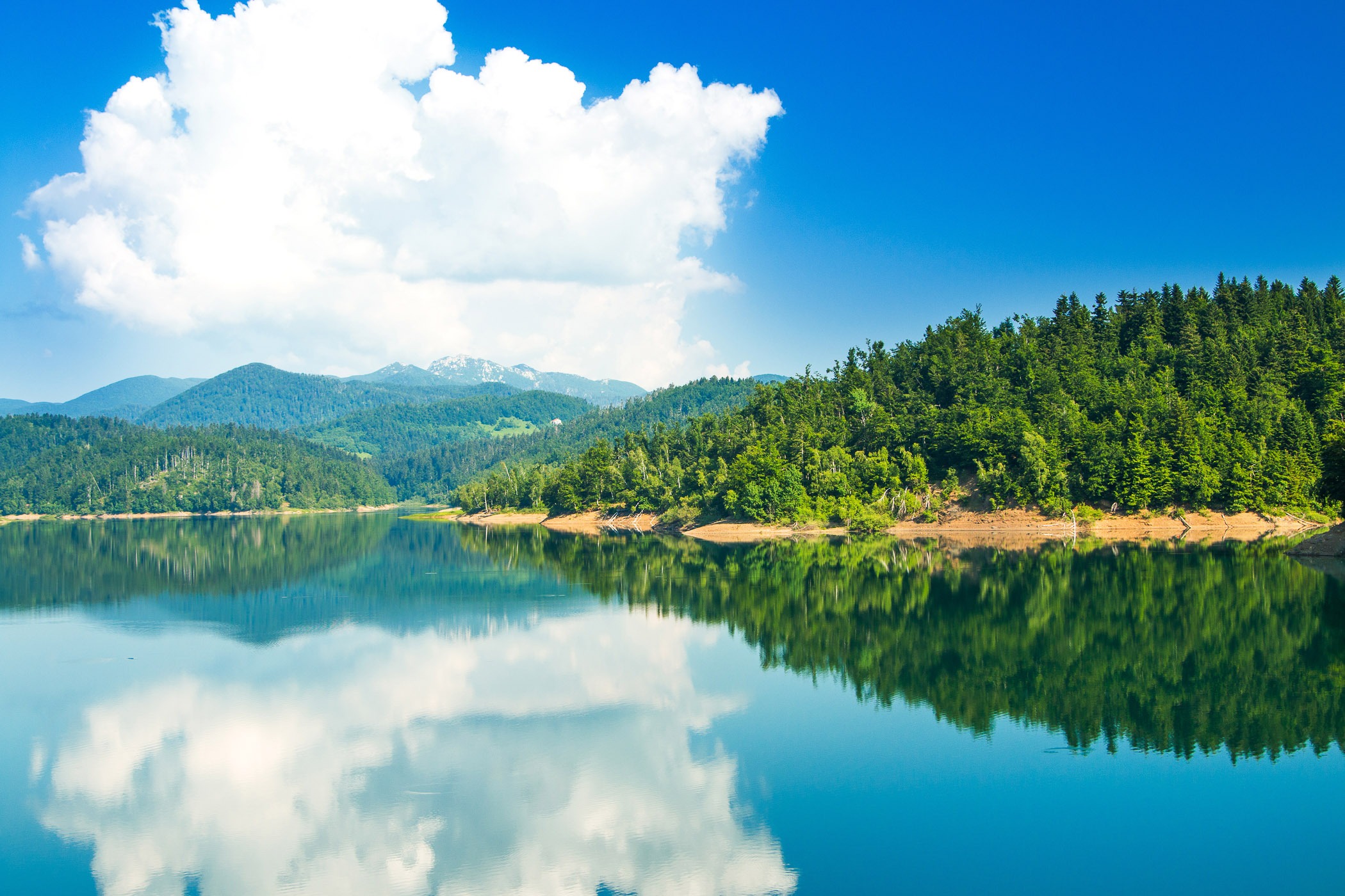 lokve or lokvarsko jezero lake in Gorski kotar